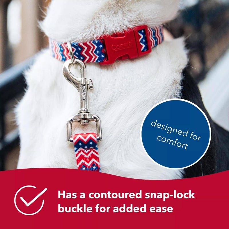 Coastal Pet Styles Adjustable Dog Collar - Stylish Patterned Fabrics - Snap-Lock Buckle - Adjustable Dog Collar - for Small, Medium or Large Dogs - Pink Dots - 3/8" x 08"-12" - Image 4
